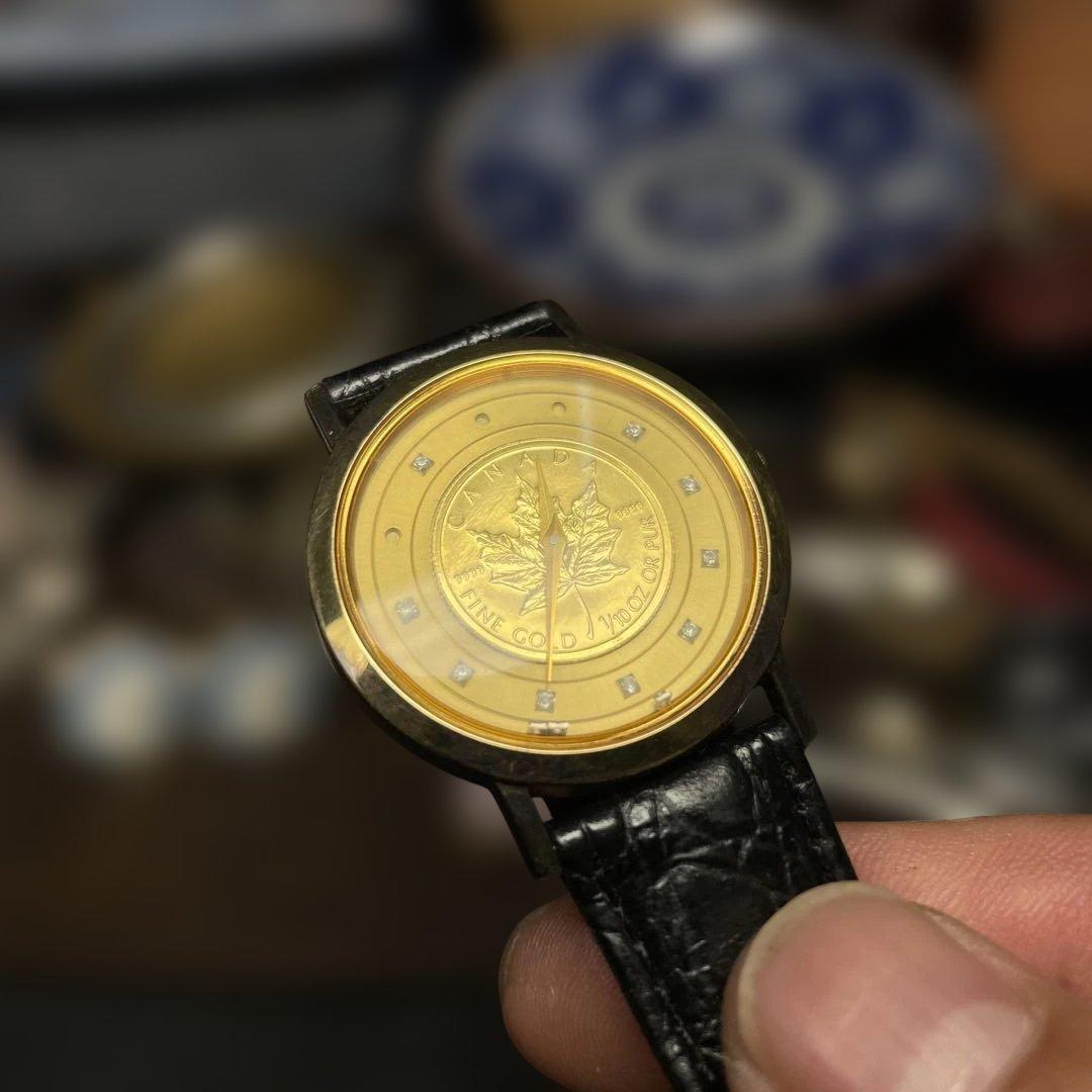 Klaeuseクロイゼ メープルリーフ 1/10オンス クォーツ 腕時計