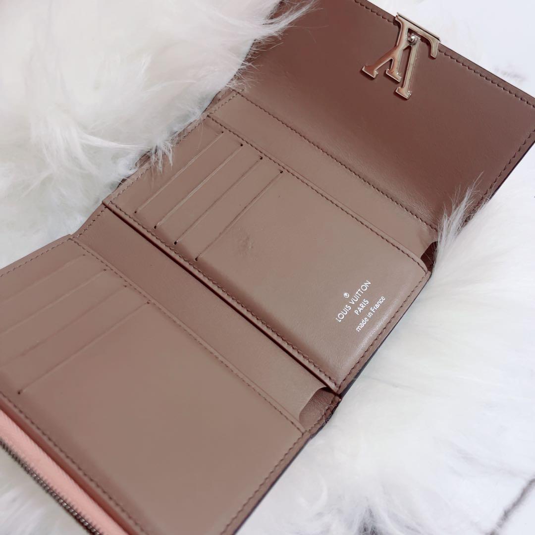‼️週末セール‼️ルイヴィトン カプシーヌコンパクト 三つ折財布 レディース ピンク