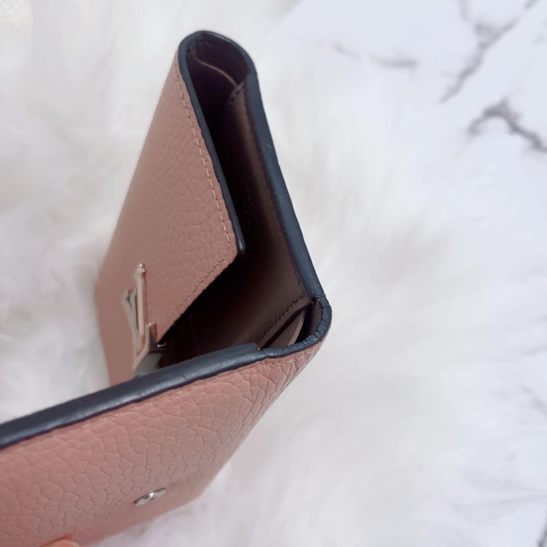 ‼️週末セール‼️ルイヴィトン カプシーヌコンパクト 三つ折財布 レディース ピンク