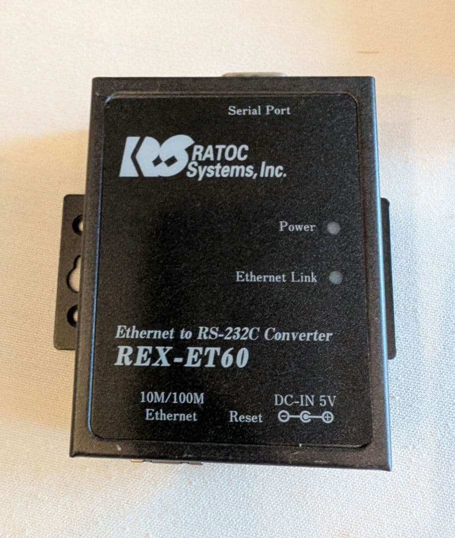 Ethernet to RS-232C コンバーター REX-ET60