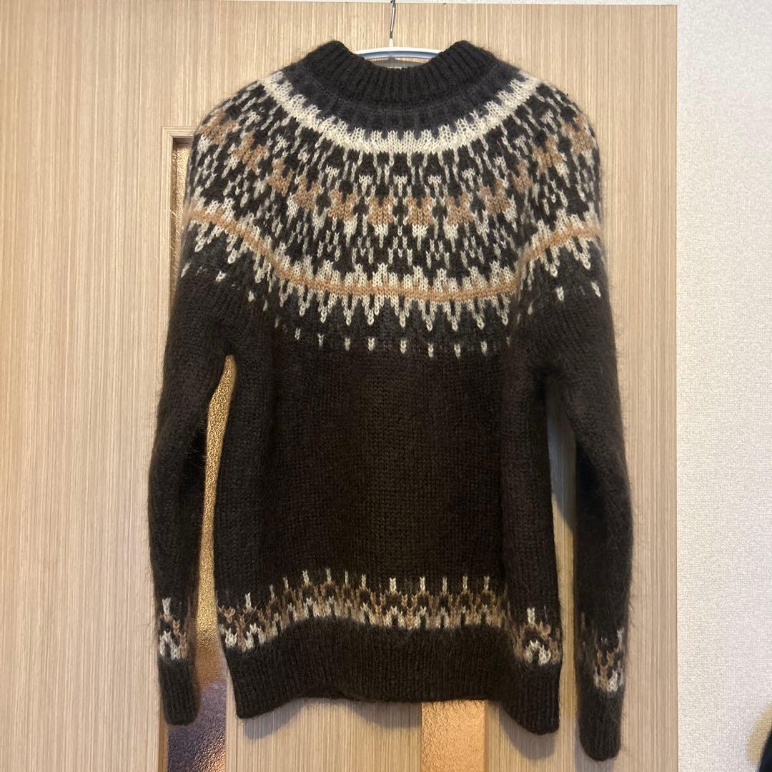 Yonetomi 米富 ノルディックセーター　ブラウン 美品