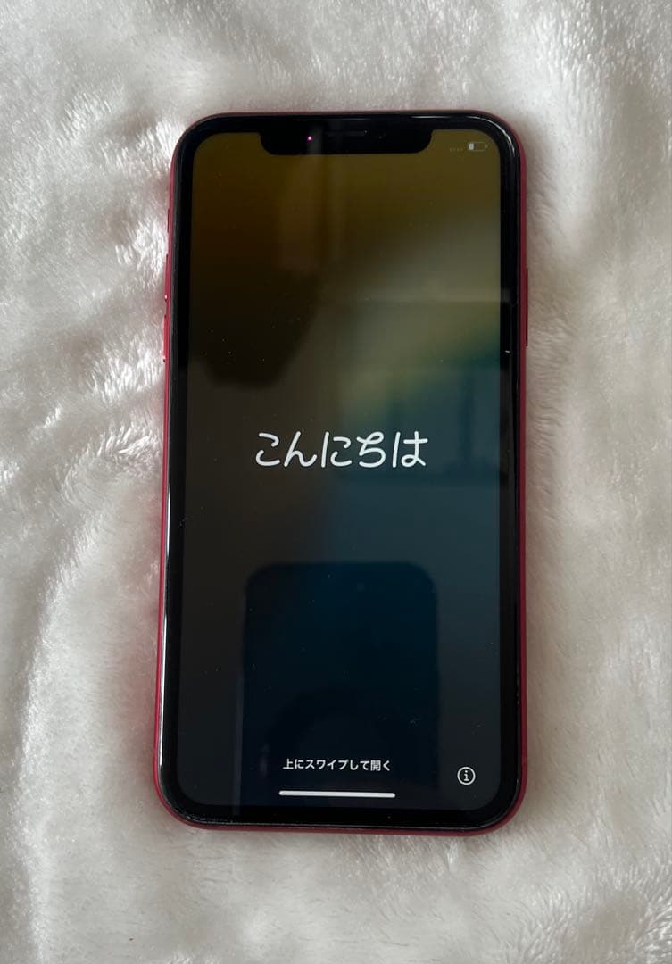 美品 iPhone XR 128GB RED 赤 保護フィルム2枚 ケース付