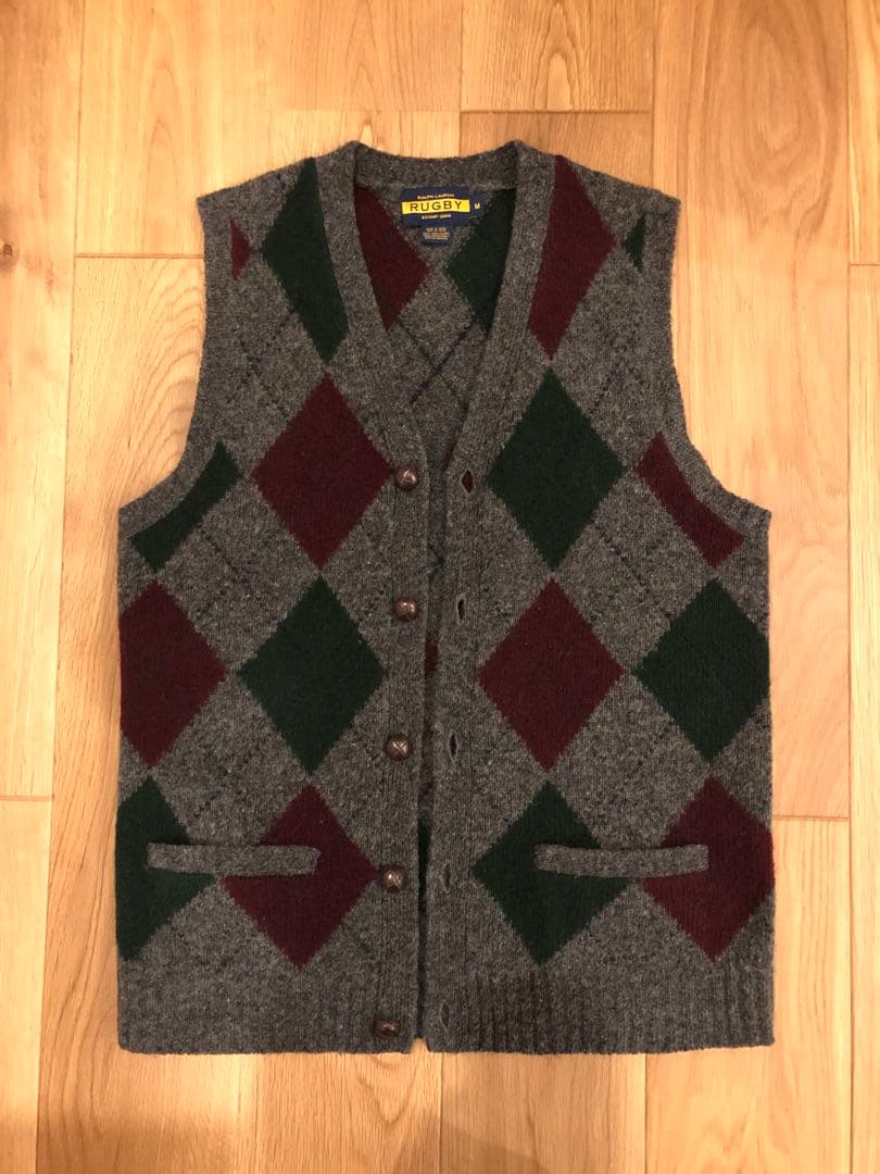 ラルフローレンラグビー　アーガイルニット