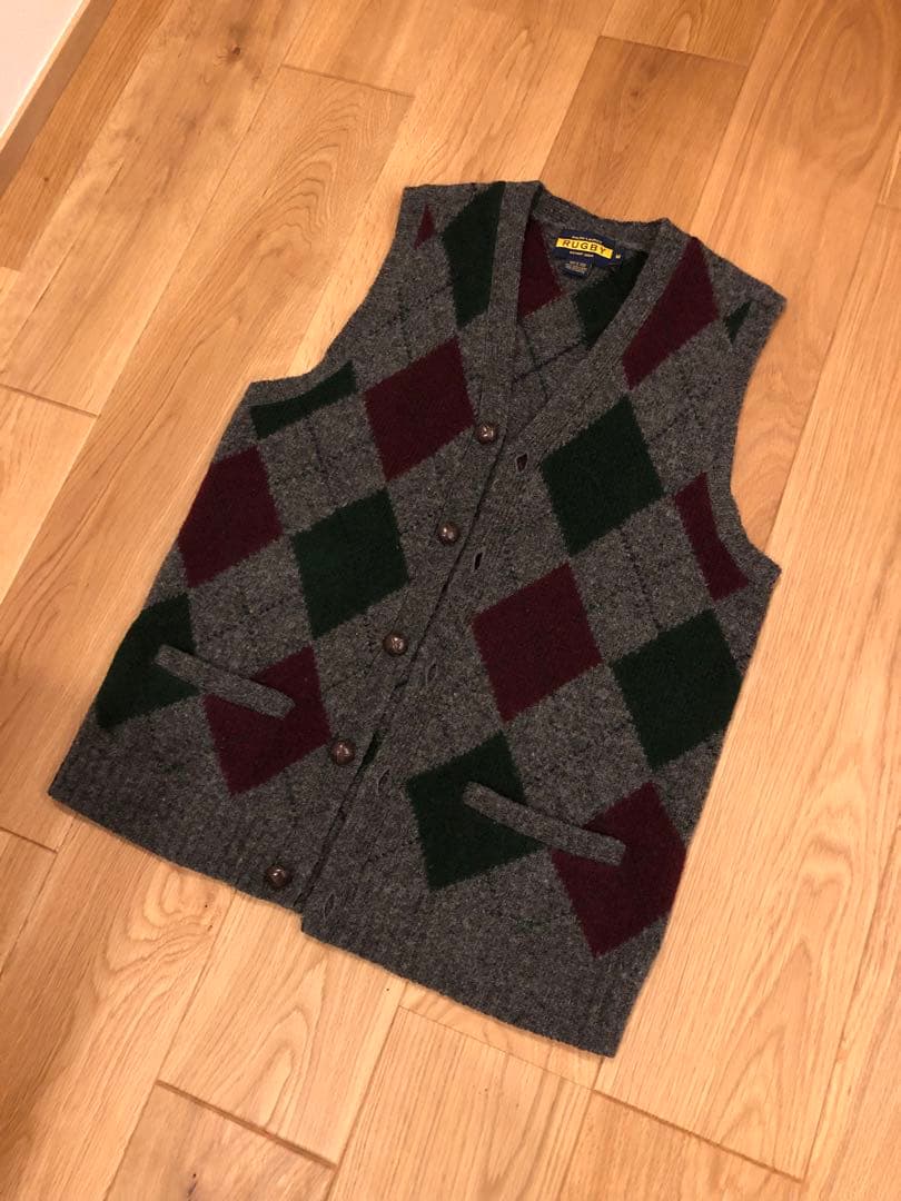 ラルフローレンラグビー　アーガイルニット