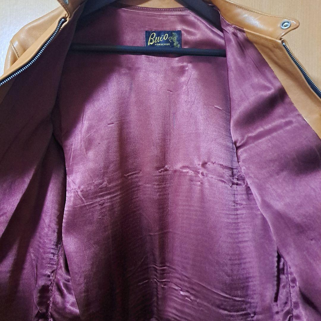 ヒ*シ様 Buco J100 キャメル シングルライダースジャケット 42