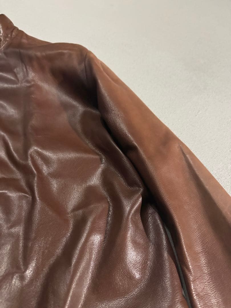 ジャケット・アウター GIORGIO ARMANI leather jacket brown