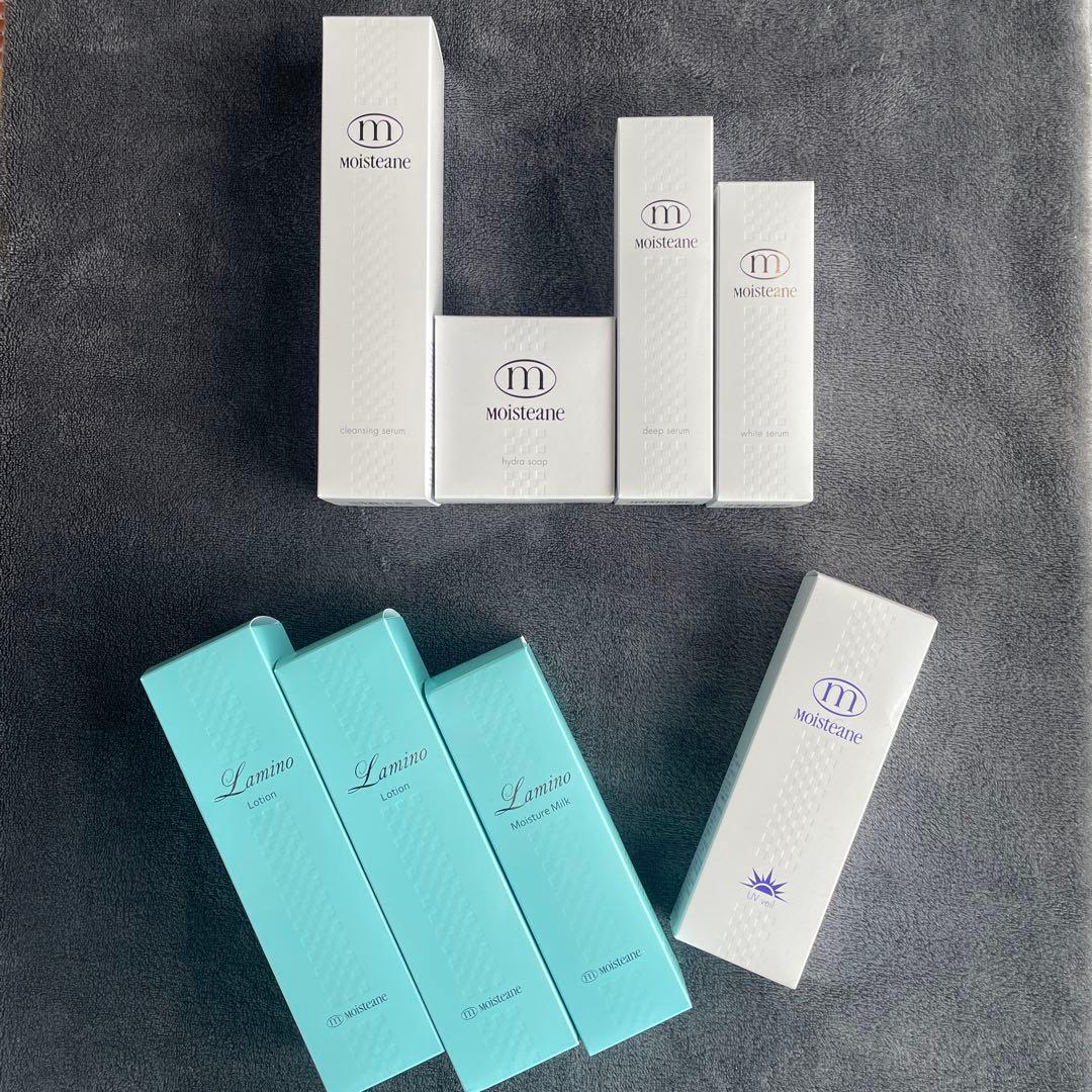 モイスティーヌ化粧品 (洗顔3品・美容液・化粧水・乳液・UVヴェール)