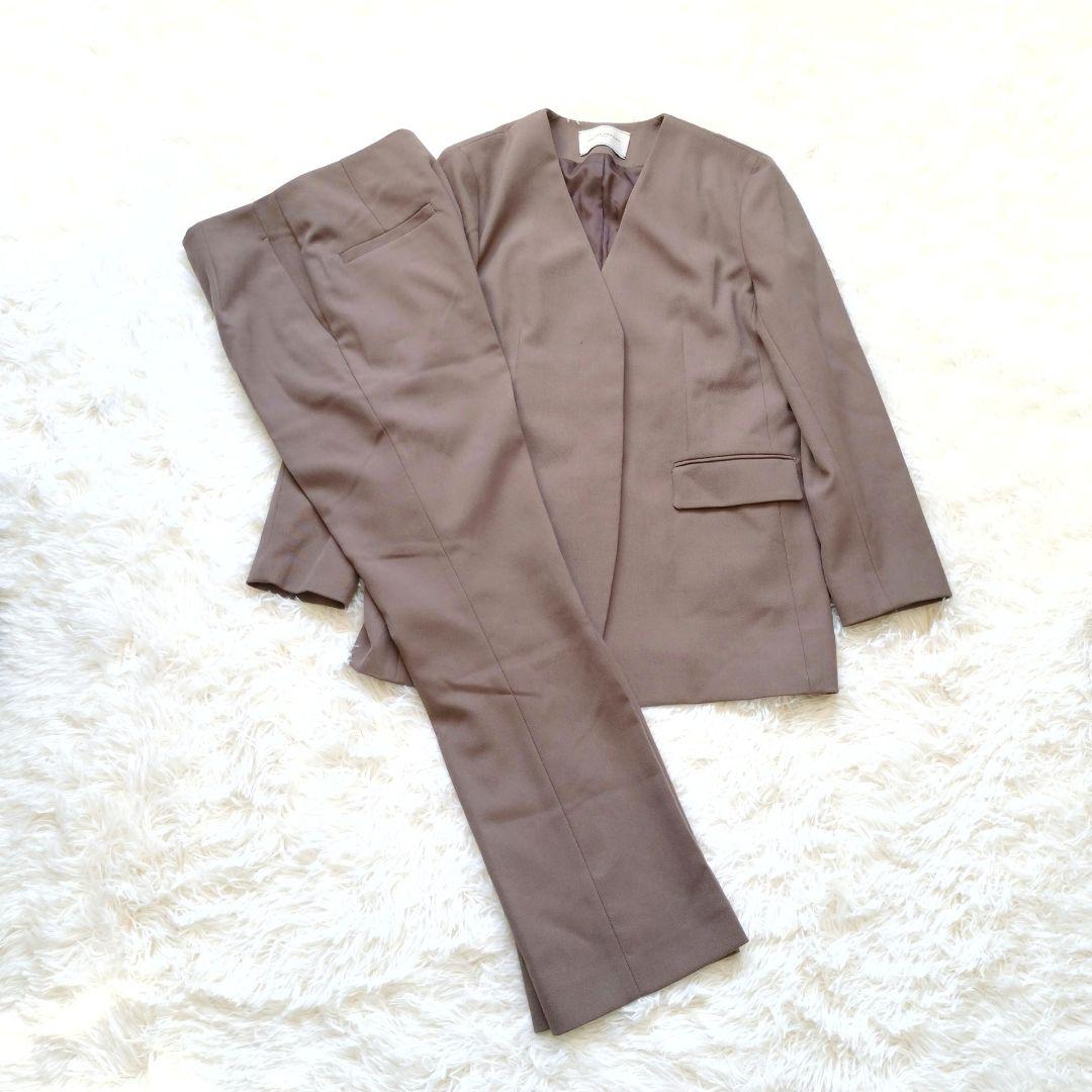 美品✨　ユナイテッドアローズ　スーツ　セットアップ　カラーレス　ココアブラウン