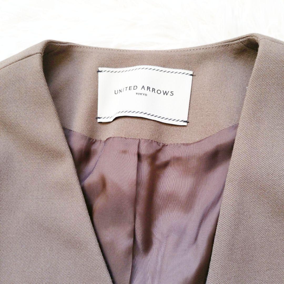 美品✨　ユナイテッドアローズ　スーツ　セットアップ　カラーレス　ココアブラウン