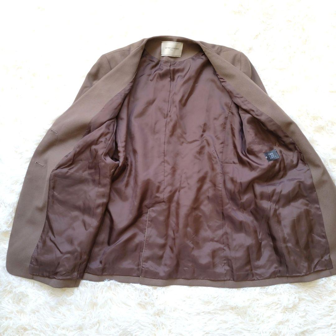 美品✨　ユナイテッドアローズ　スーツ　セットアップ　カラーレス　ココアブラウン