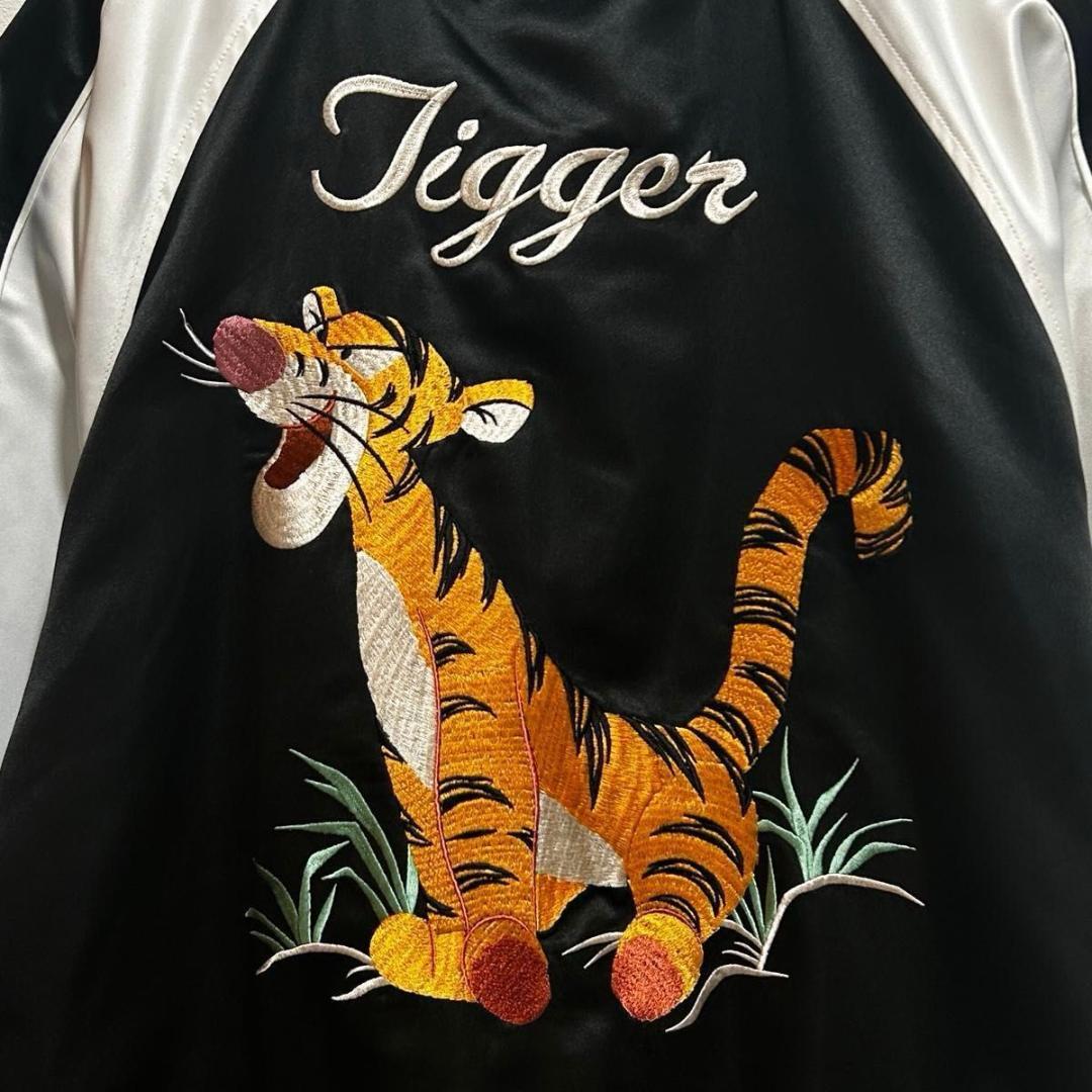 Disney ディズニー 公式 Tigger 刺繍 スカジャン メンズ　Lサイズ