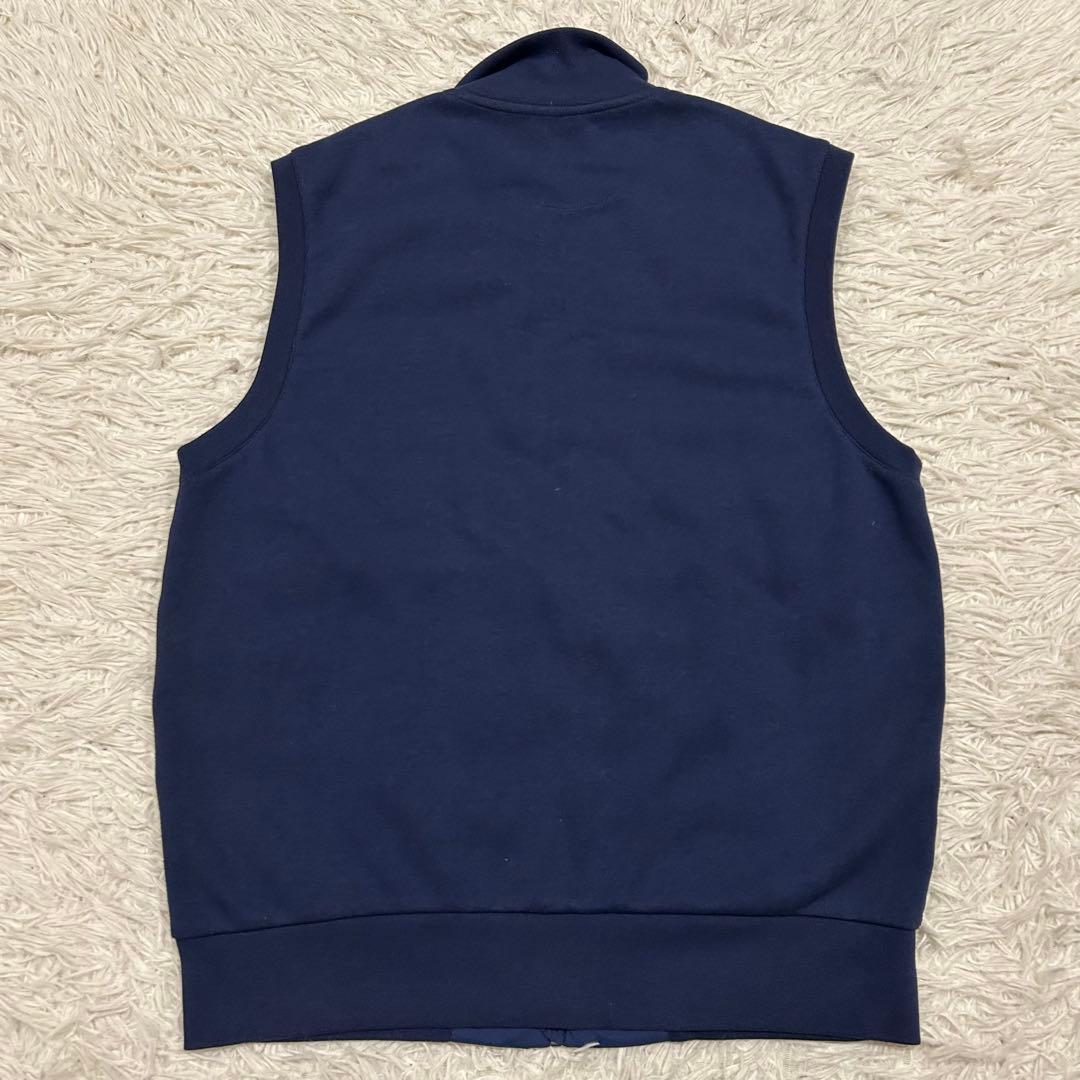 美品　ポロラルフローレン　ダウンベスト　切替　ポニー刺繍　紺　ゴルフウェア