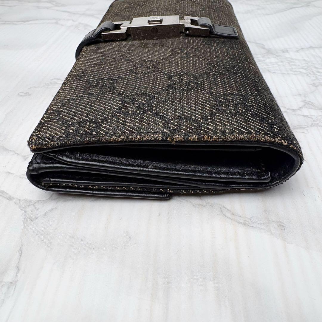 56 GUCCI 長財布 二つ折り財布 ジャッキー GGキャンバス nw8