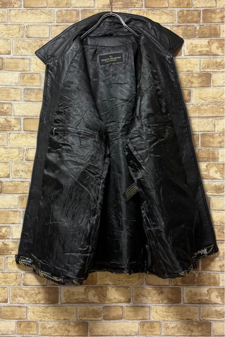 ステイシーアダムス　ハイエストローラーズジャケット　レザー　総刺繍　黒　2XL