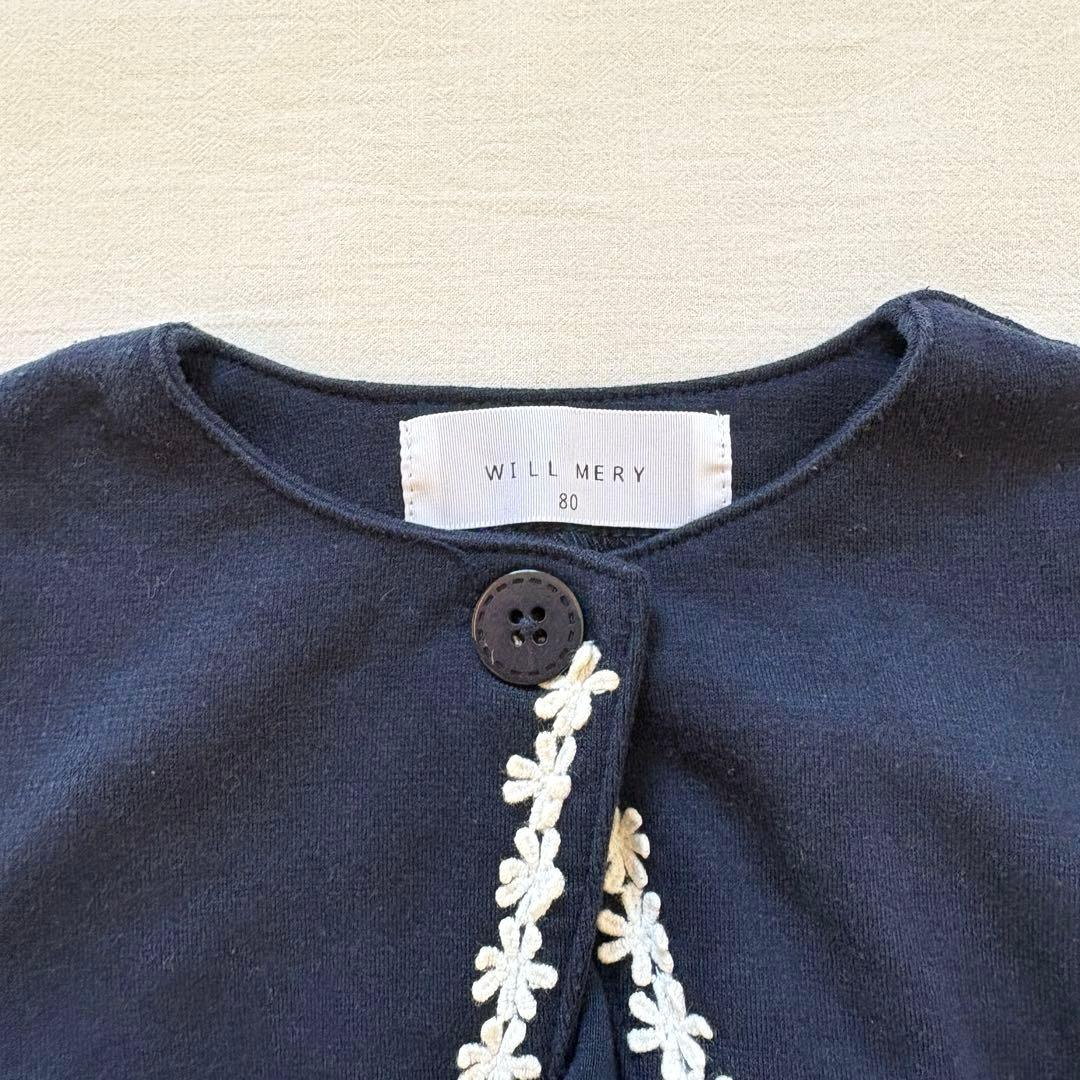 値下●familiar ワンピース＋長袖トップス、WILLMERY 上着 80