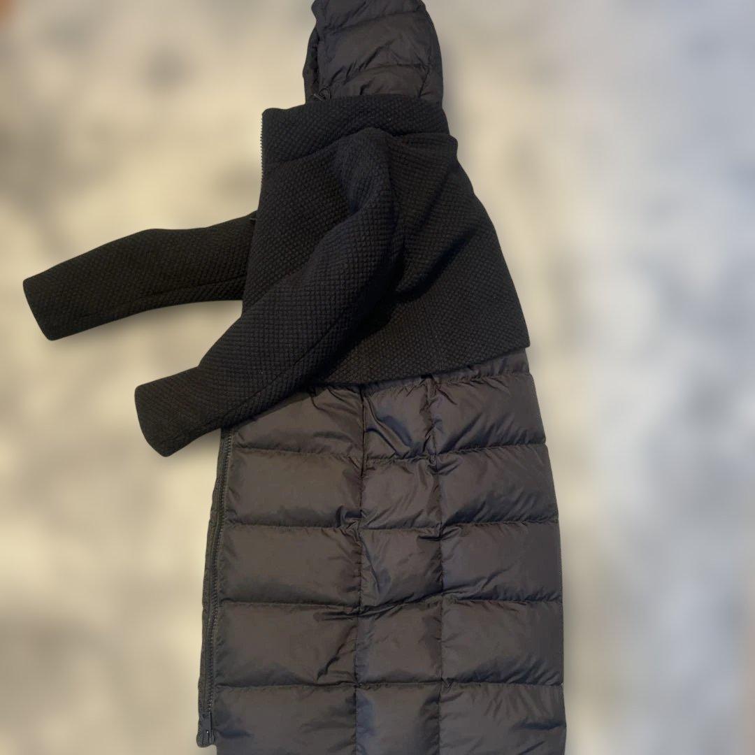 HERNO ダウンコートロング　ウール切替40黒