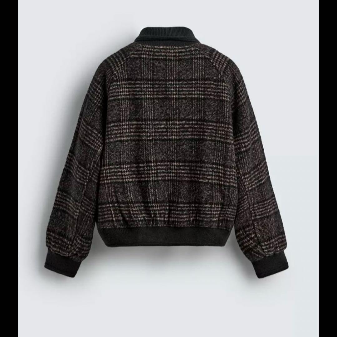 ZARA ザラ リブ襟切り替えジャケット M