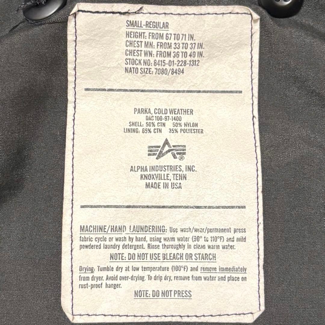 9Os ALPHA INDUSTRIES コールドウェザーパーカー USA製