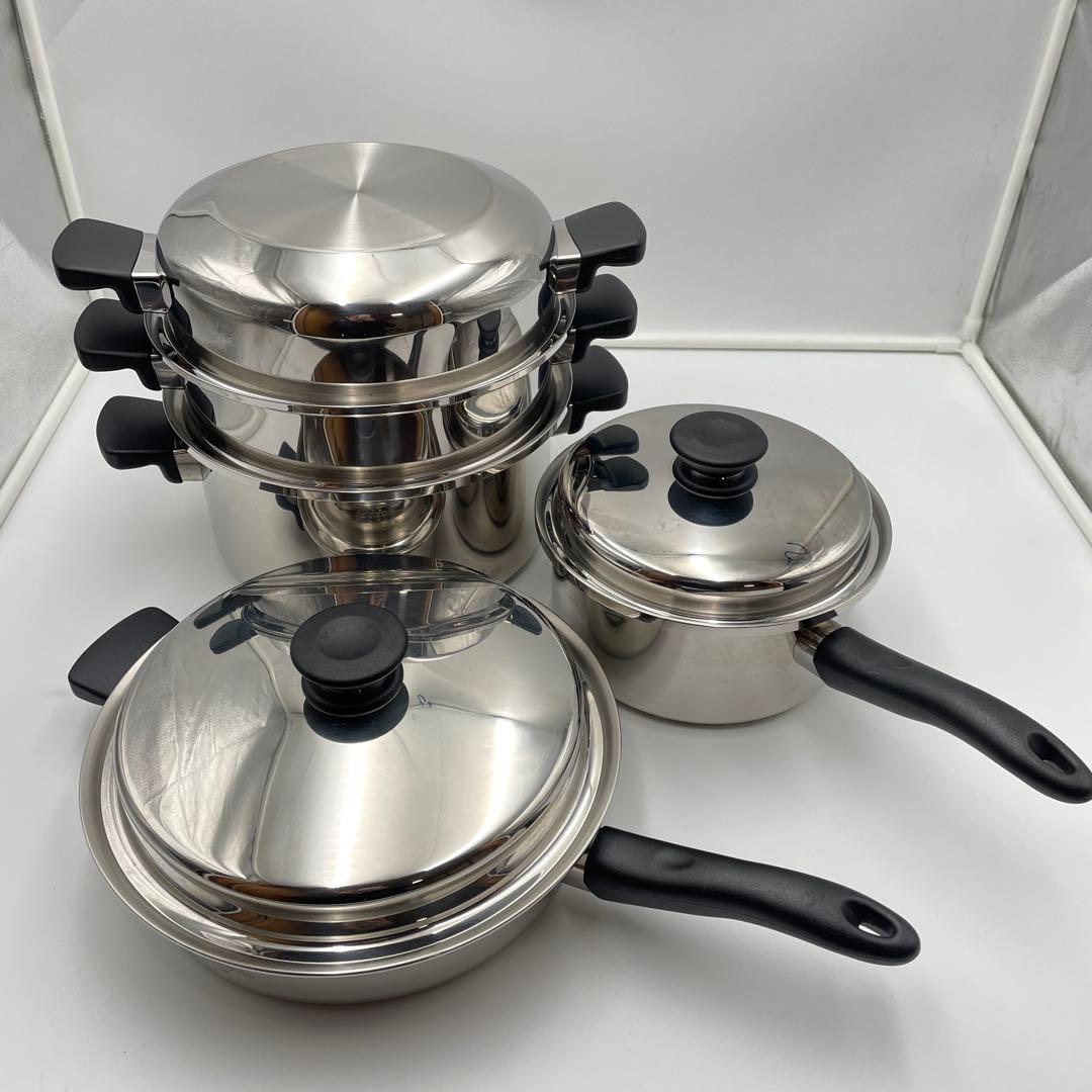 Amway 6Lシチューパンセット　大フライパン　大ソースパン