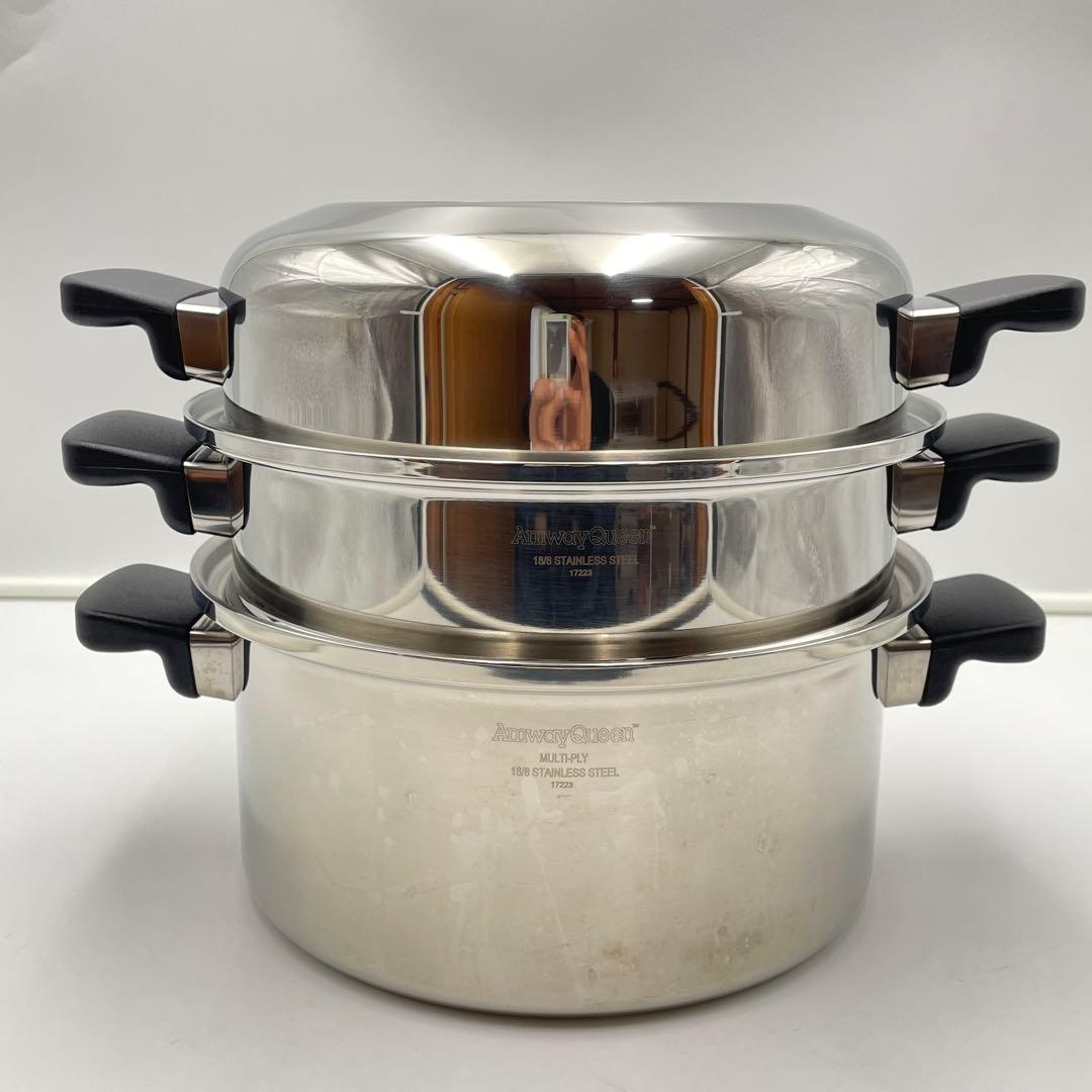 Amway 6Lシチューパンセット　大フライパン　大ソースパン