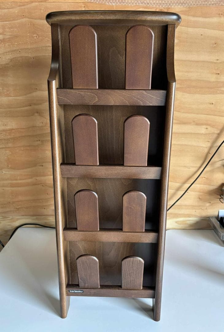 KARIMOKU カリモク 6段 スリッパ ラック 木製 オールド ヴィンテージ