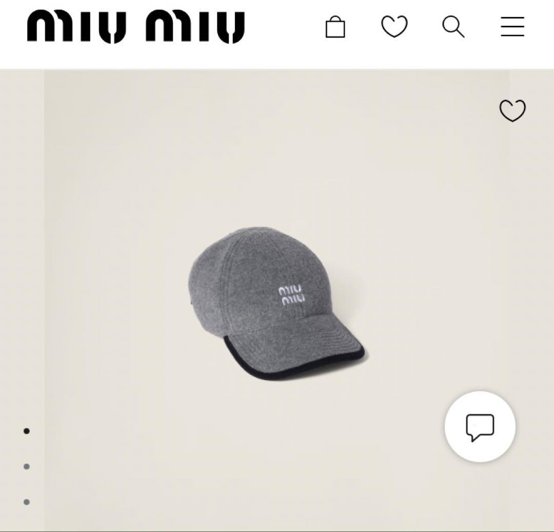 週末値下げ☆試着のみ☆miu miu☆フリースベースボールキャップ☆Sサイズ