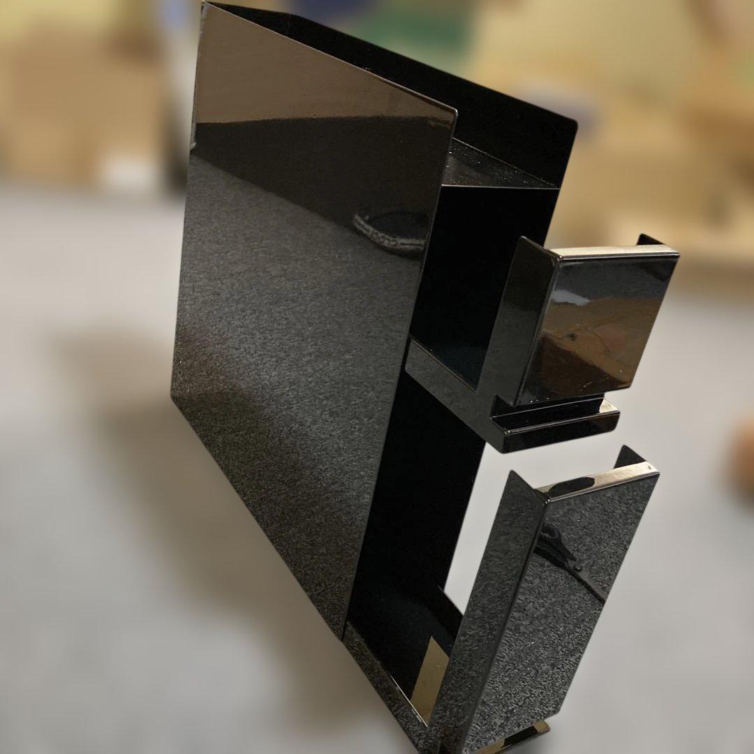 隠せる調味料ラック タワー 山崎実業 隙間収納 調味料ラック ２段 ブラック