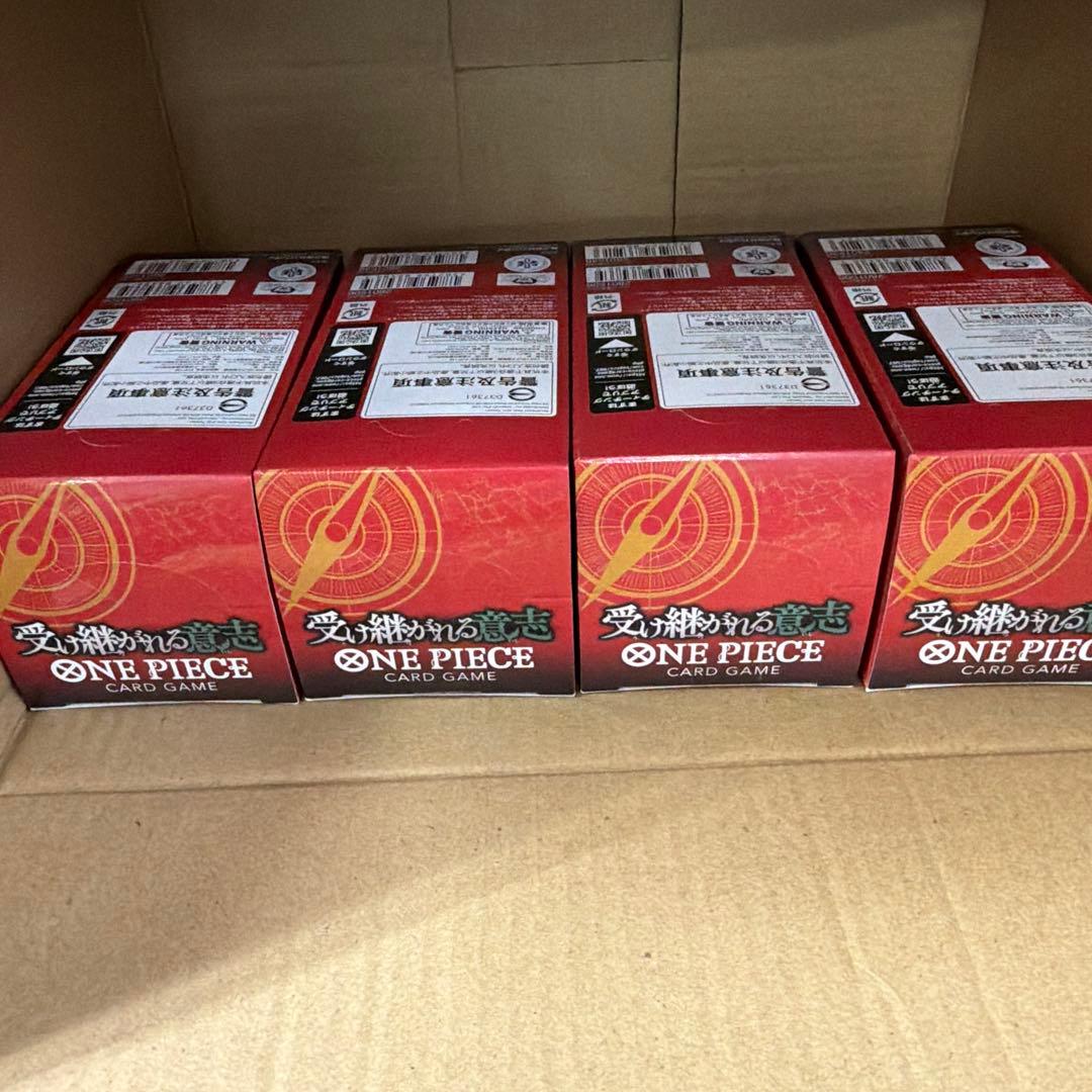 【新品未開封テープ付き】ワンピースカード　受け継がれる意志 ４BOX