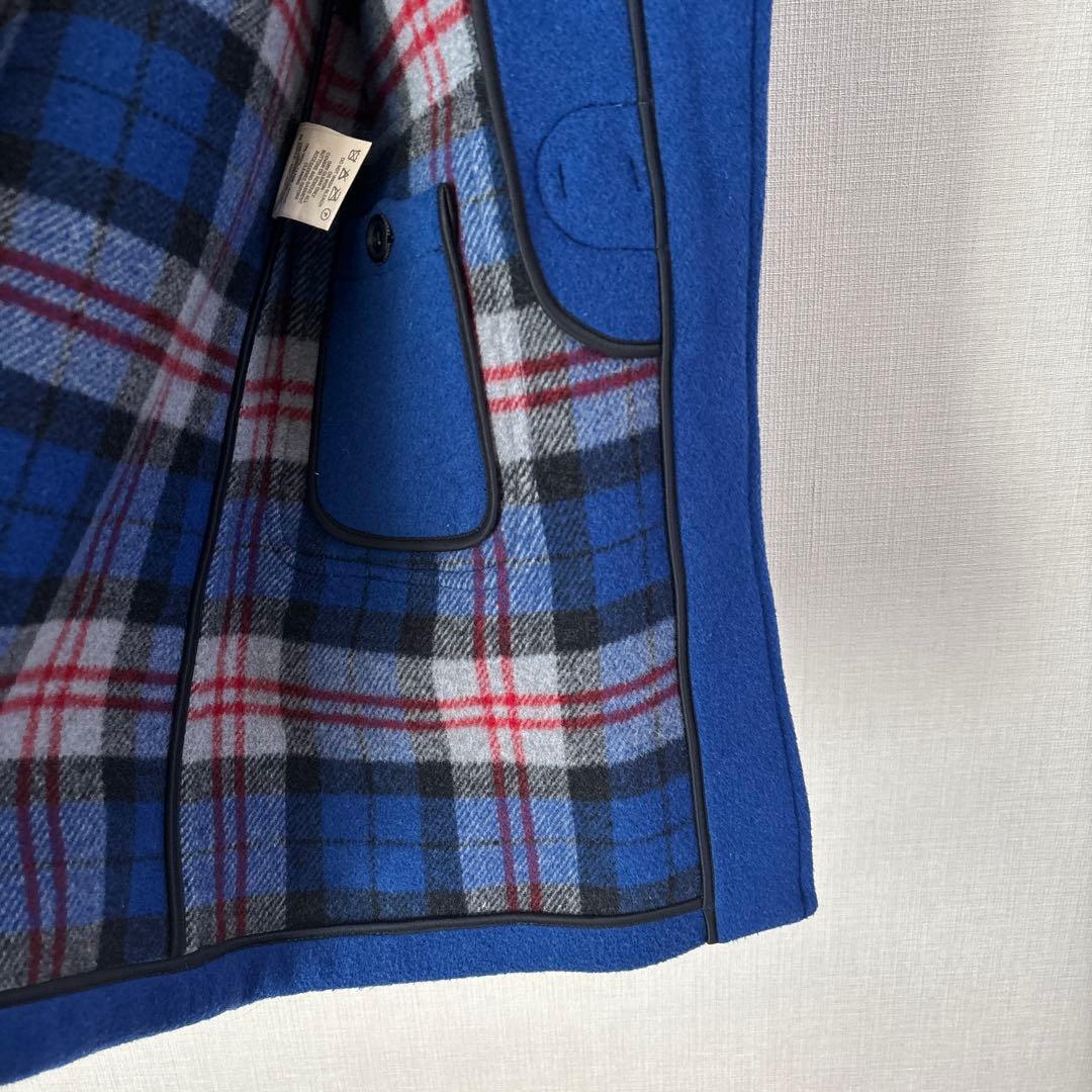 LONDON TRADITION ウール メルトン ダッフルコート ブルー 青