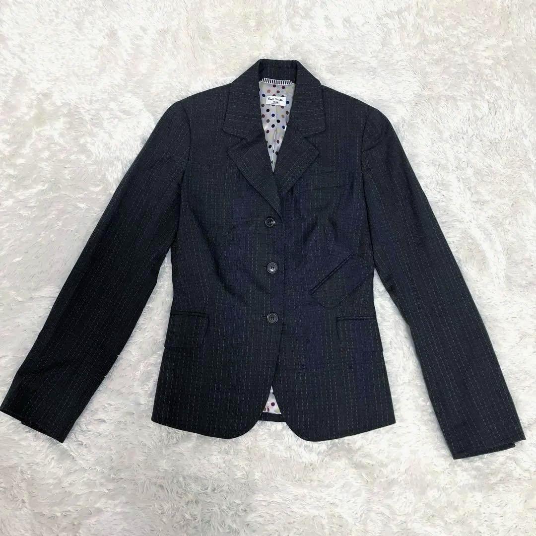 【美品】ポールスミスBLUE レディースセットアップ　スーツ　ドット　M相当