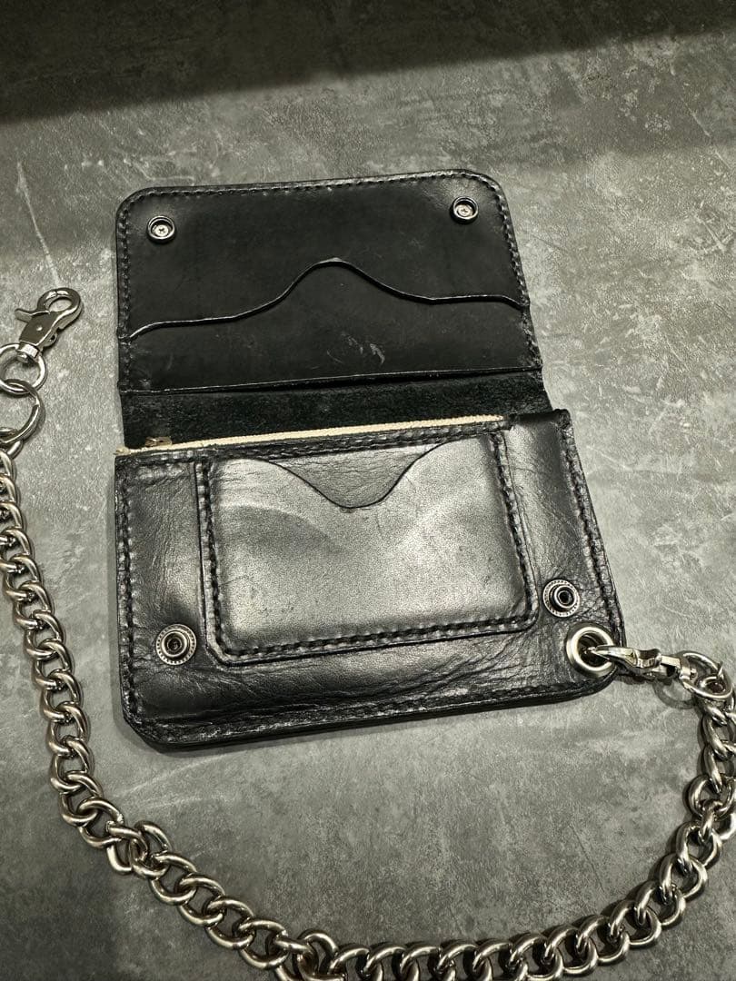 バイカーウォレット ウォレットチェーン レザーウォレット 古着