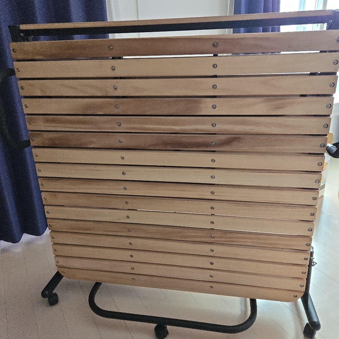 折りたたみ式木製すのこベッド シングル