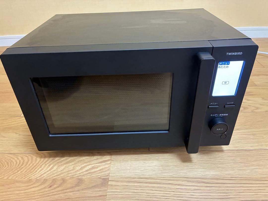 美品　2023年製 ツインバード　フラット電子レンジ DR-F282B動作確認済