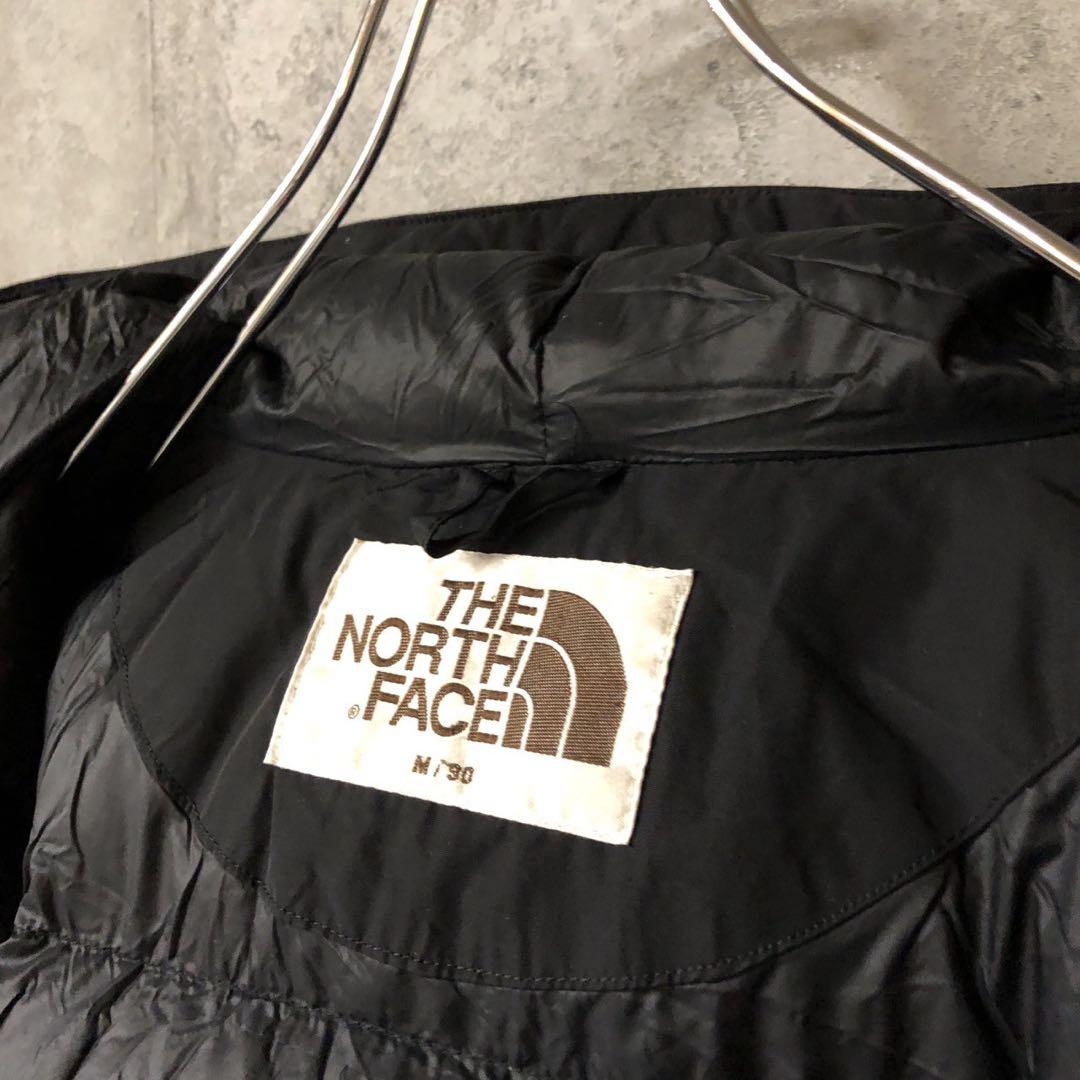 刺繍　肩ロゴ　ブラック　M ザノースフェイス　中綿　ナイロンコート