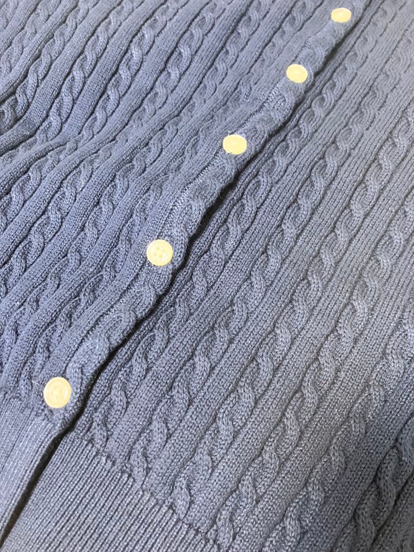 ポロラルフローレンPOLO RALPH LAURENケーブルカーディガンネイビー