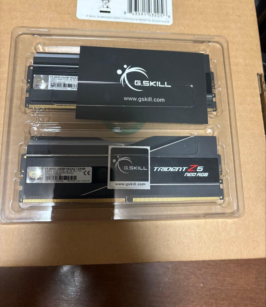 G.SKILL TRIDENT Z5 RGB DDR5-6000 16GB×2
