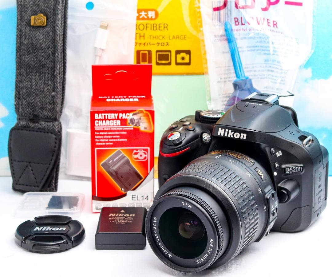 ニコン Nikon D5200⭐️スマホに転送⭐️自撮りも楽ちん⭐️動画OK⭐️