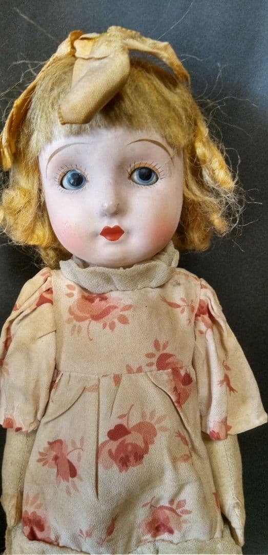 三越ドール　フラーティアイ　大正　昭和　サクラビスク　人形