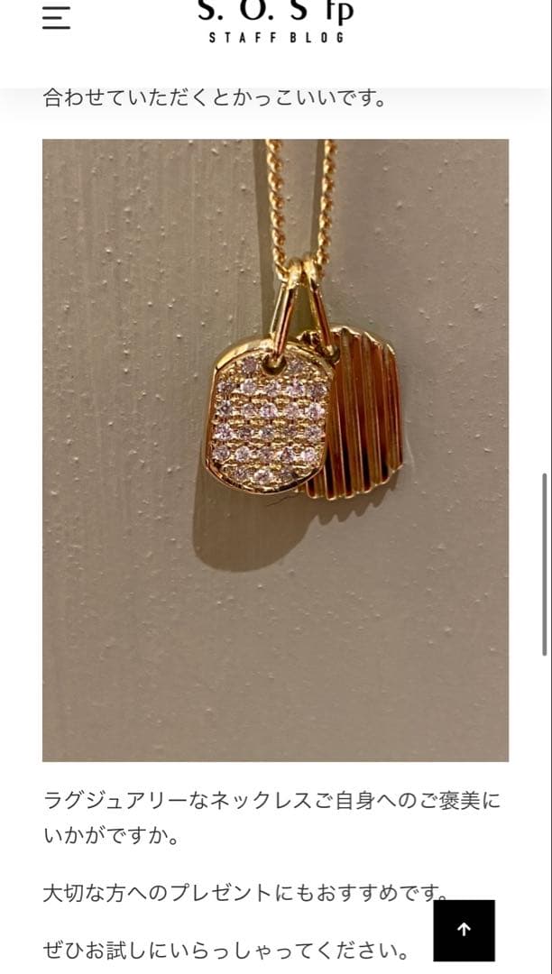 アクセサリー SYMPATHY OF SOUL Dog Tag Necklace K18