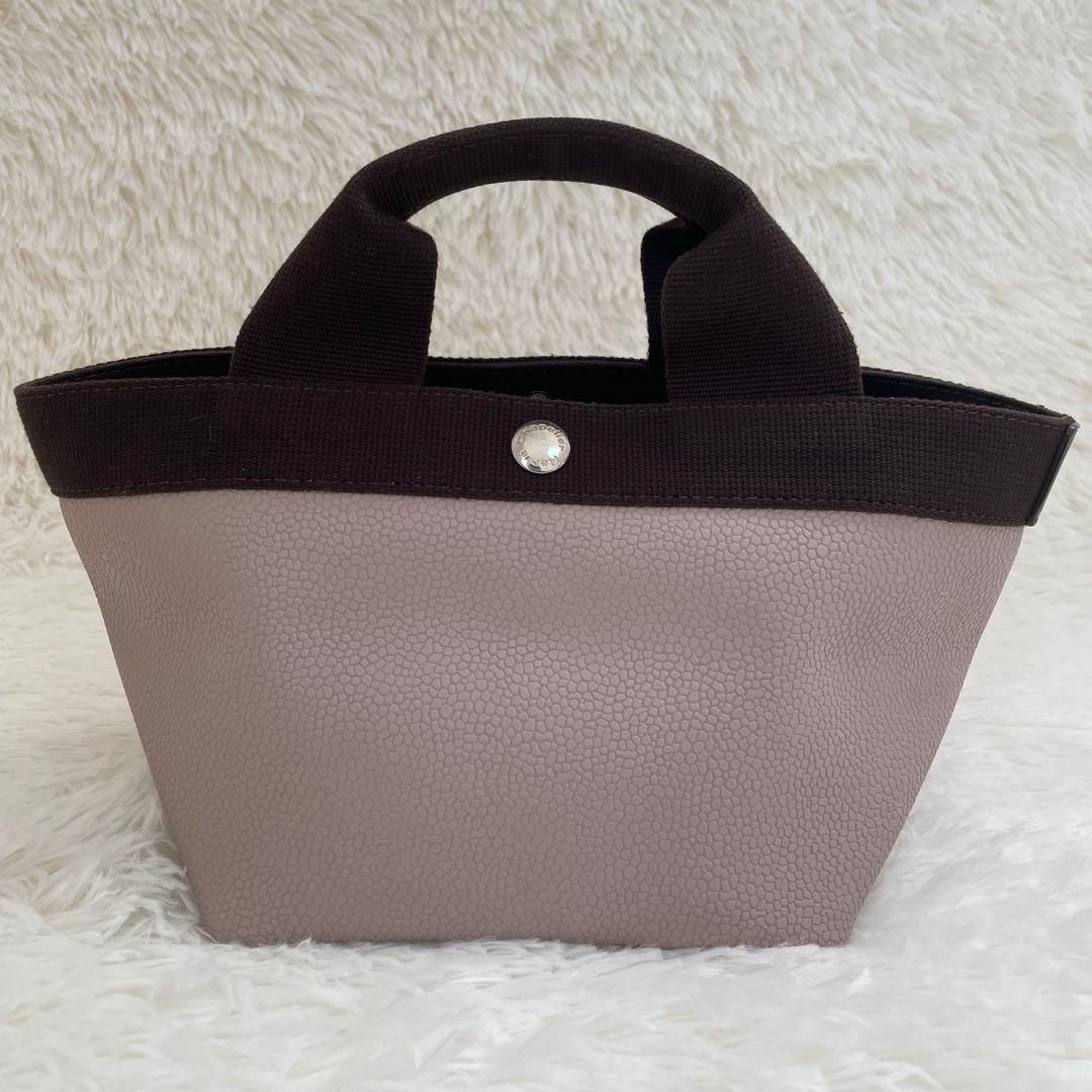 美品 エルベシャプリエ 701GPリュクス舟型トートS ハンドバッグ ピンク