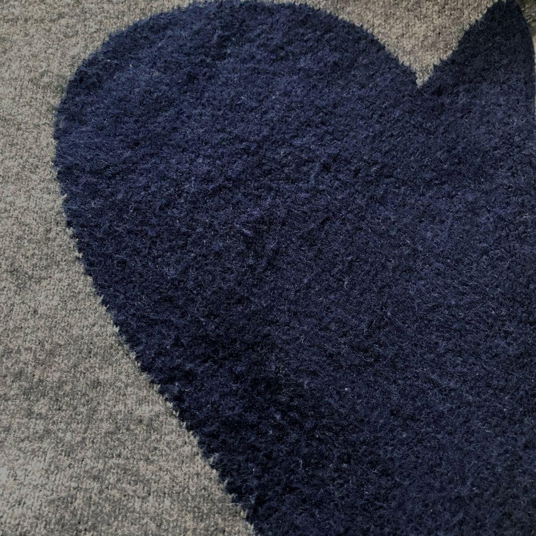 NKNIT ハート ♡ パターンニット セーター　グレーネイビー
