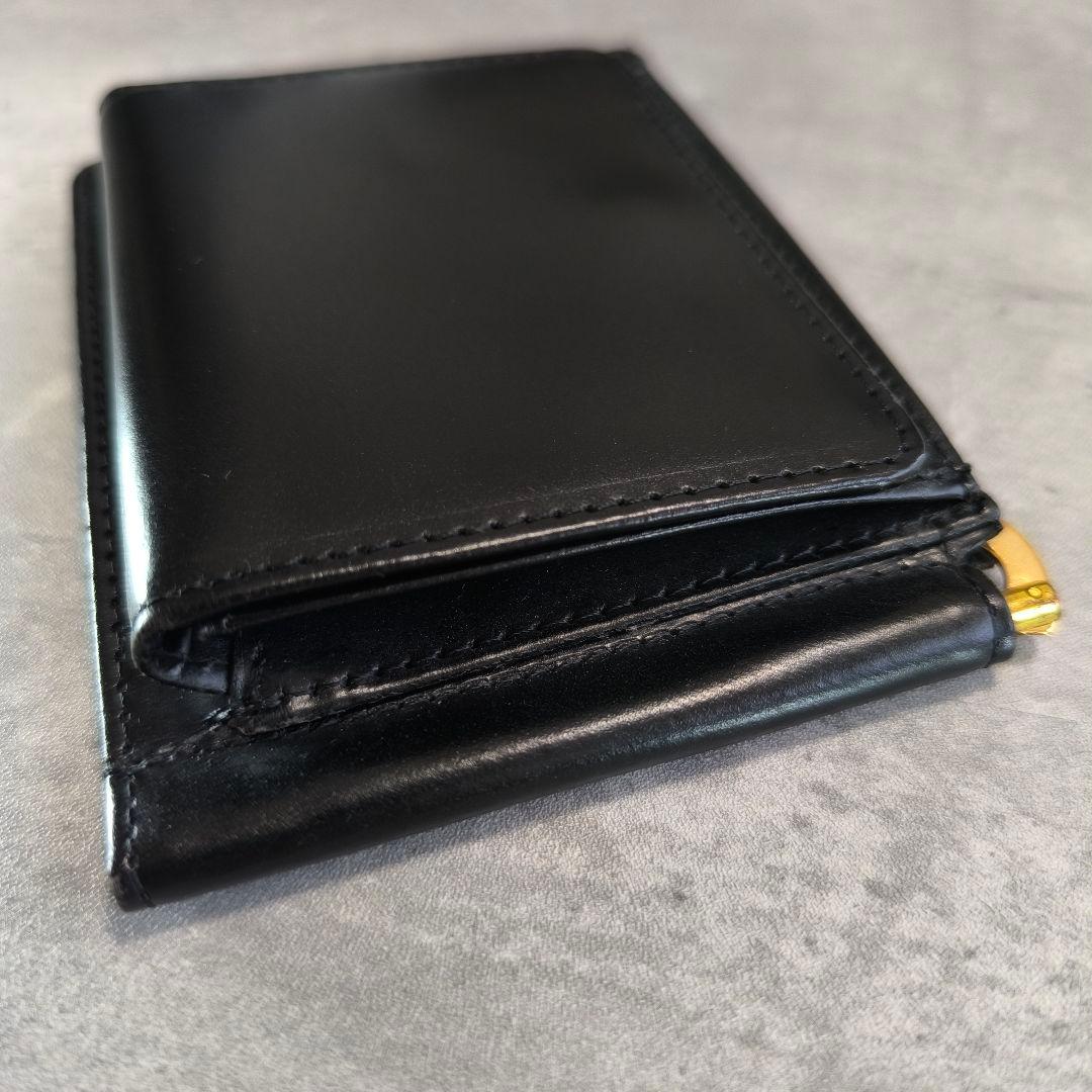 美品　GLEN　グレンロイヤル　マネークリップ　財布　ブラック　レザー