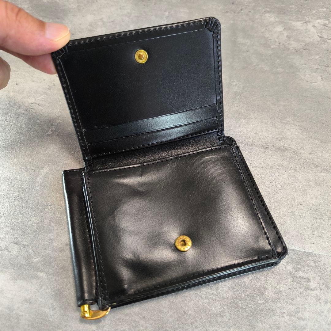 美品　GLEN　グレンロイヤル　マネークリップ　財布　ブラック　レザー