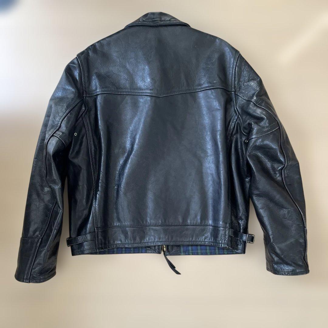 AERO LEATHER ブラック シングルライダースジャケット