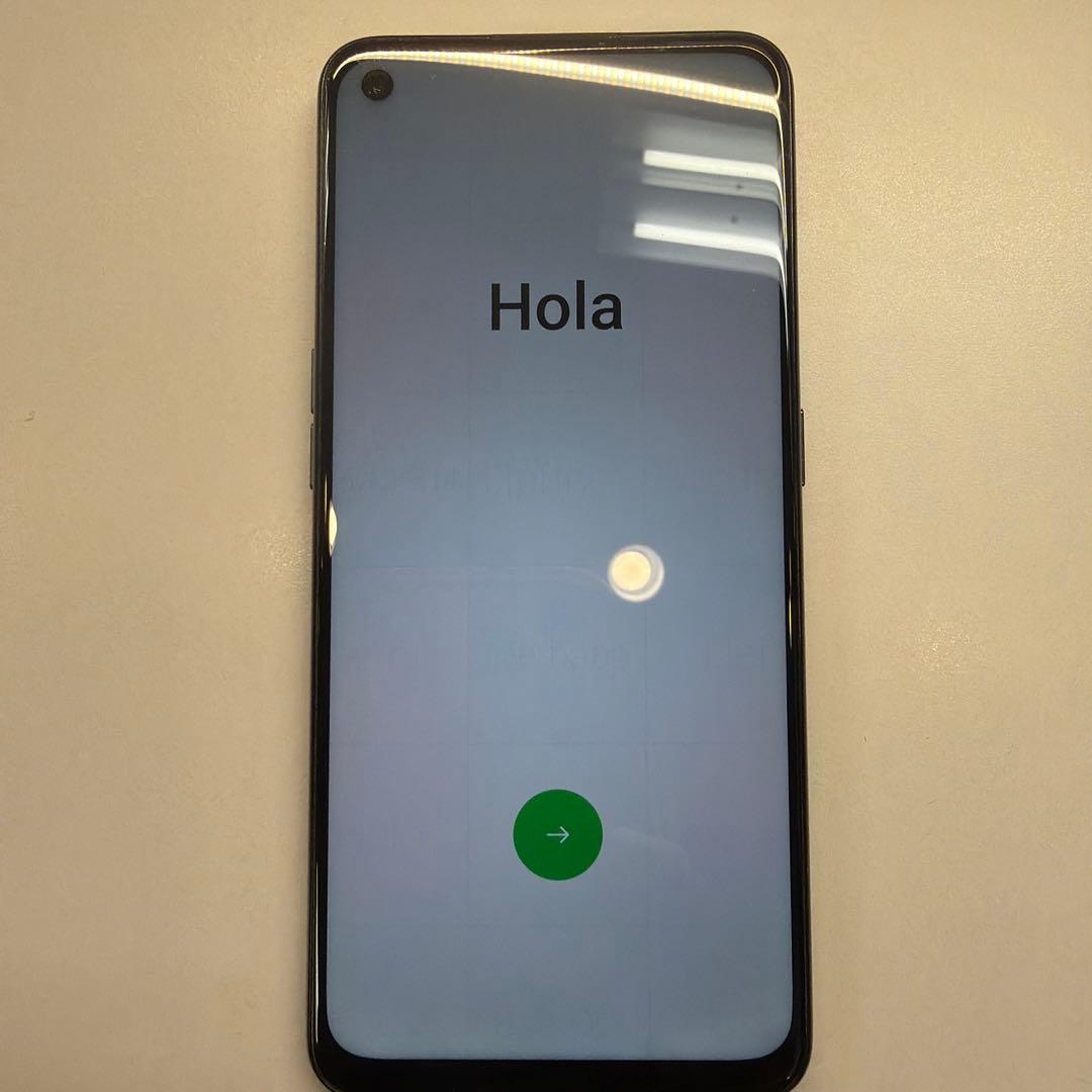 訳あり Oppo Reno5 A A103OP シルバーブラック レンズ割れ