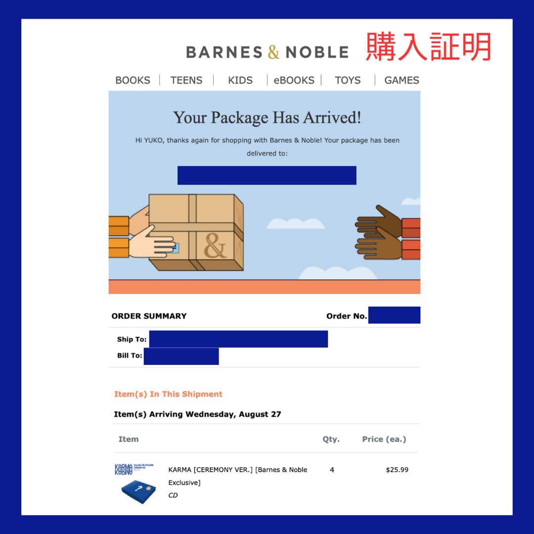 ラストStrayKids KARMA BARNES ＆NOBLEアメリカ限定ハン