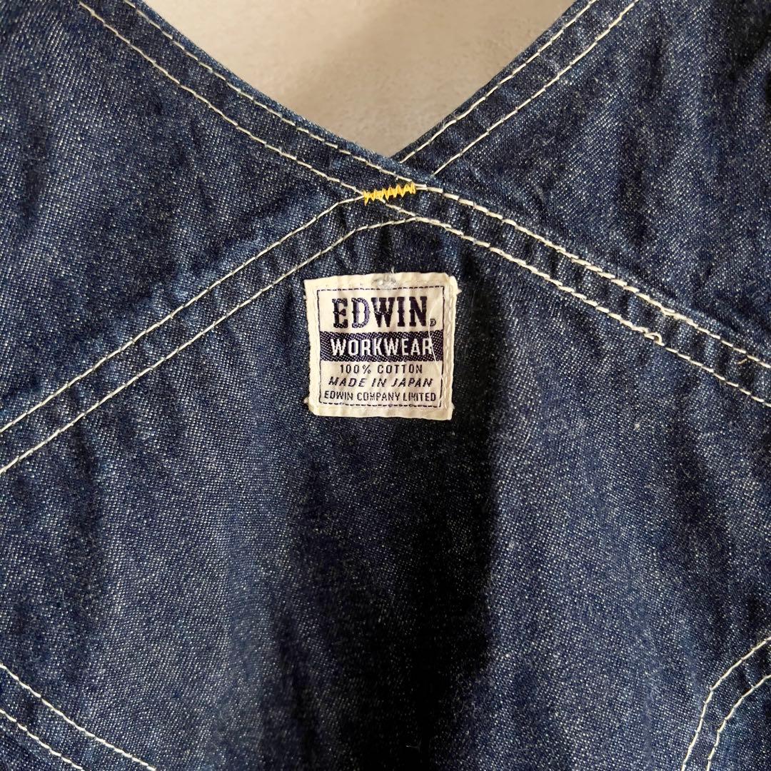 EDWIN デニム　オーバーオール 日本製