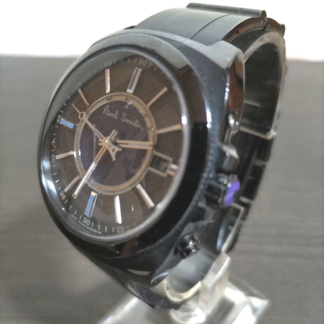 Paul Smith ソーラー電波腕時計 ブラック 【稼働品】