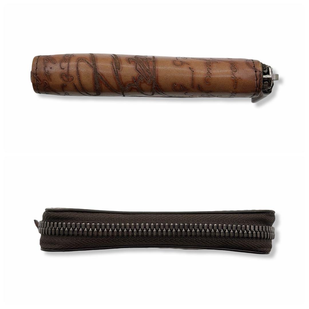 ベルルッティ カリグラフィ　ワパ　レザー　パース　ブラウン