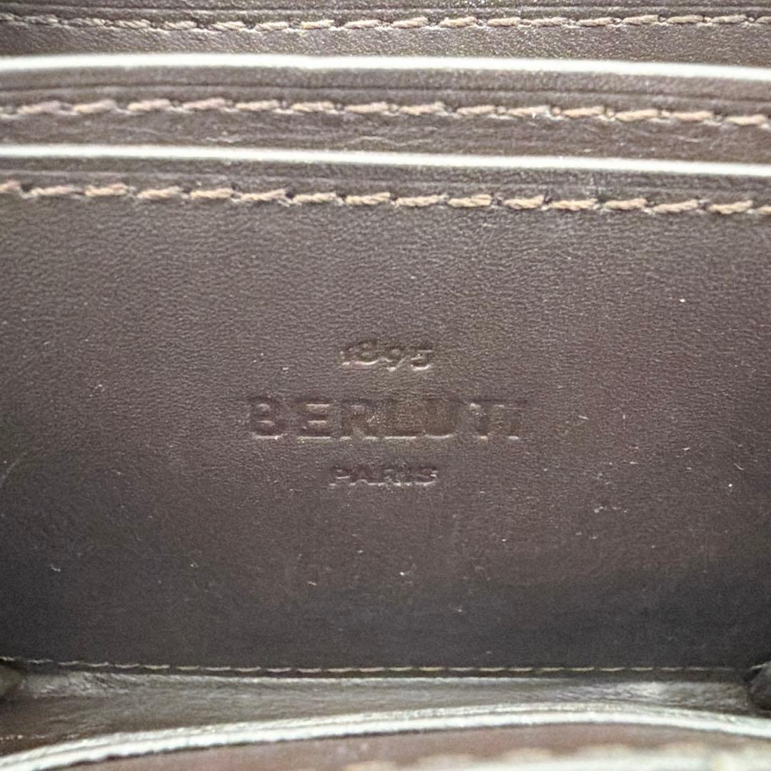 ベルルッティ カリグラフィ　ワパ　レザー　パース　ブラウン